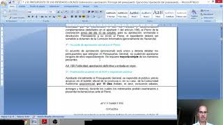 El Presupuesto de las Entidades Locales Elaboración aprobación y prorroga [upl. by Ahsyle]