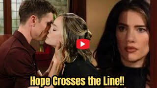 Heartbreaking Steffy Hope Crosses the Line  Justifies Her Kiss with Finn and Faces Backlash [upl. by Lavicrep930]