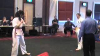 Womens FullContact Kyokushin Karate Competition  with Action Replay [upl. by Ennovihs]