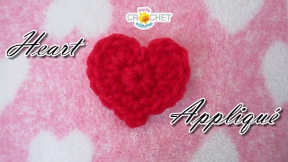 Heart Appliqué Crochet Pattern amp Tutorial [upl. by Slyke]