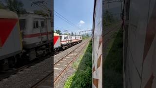 Erode WAP7 hauling 16345 Netravati Express yt train lhb irctc shorts viralshorts wap7 [upl. by Eenert]