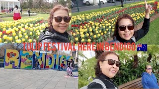 EXPLORE TULIP FESTIVAL  BENDIGO ANNUAL TULIP DISPLAY BEAUTIFUL 🇭🇲🥰 [upl. by Marnia]