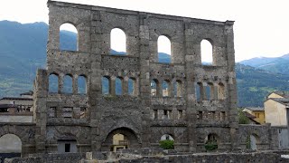 Roman theater of Aosta Aosta Aosta Valley Italy Europe [upl. by Christoforo]