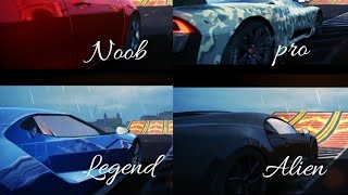 Asphalt 8  Noob😥 vs Pro😇 Vs Legend🤴 vs Alien👽 [upl. by Haile386]