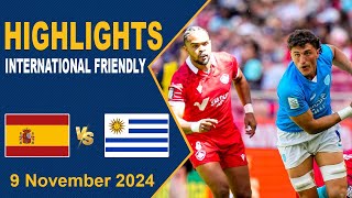 Highlights  Spain vs Uruguay  AUTUMN NATIONS SERIES 2024 [upl. by Gilboa875]