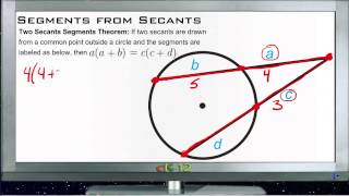 Segments from Secants Lesson Basic Geometry Concepts [upl. by Tnias]