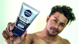 HONEST REVIEW  Nivea Men Allin1 Charcoal Facewash Review [upl. by Merras]