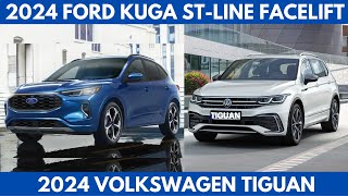 2024 Ford Kuga STLine facelift Vs 2024 Volkswagen Tiguan in the compact SUV Comparison [upl. by Iruam17]