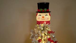 Mr Christmas LED Blow Mold Santa Tree Topper [upl. by Asaeret586]