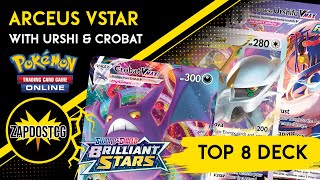 Top 8 Arceus VSTAR Deck With Crobat VMAX And RS Urshifu VMAX Pokemon TCG [upl. by Suki]