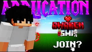 Application For Awaken Smp  Unstoppablegx S08Gaming3 ExoSensei69 [upl. by Nirek]