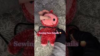 Sewing Face Details On An Amigurumi Plushie amigurumi crochet crochetplushie crocheting [upl. by Ayiak]