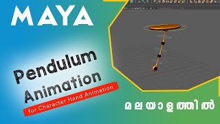 MayaPendulum Animation for Character Hand AnimationMalayalathil [upl. by Leksehcey]