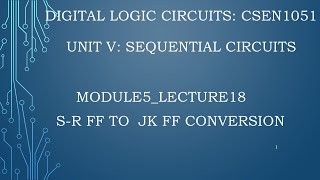 module5lecture18 SR to JK conversion [upl. by Henke]