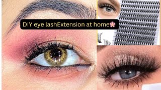 How to apply eyelash extensions yourselDIY eyelash extensions [upl. by Newton]