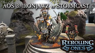 Ironjawz vs Stormcast AOS 30 [upl. by Anaujik]