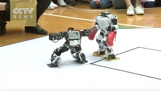 Contestants from 1261 universities participate in robot competition [upl. by Cheyney]