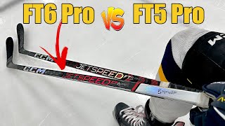 CCM Jetspeed FT6 Pro vs FT5 Pro hockey stick review  Whats the differences amp which stick is best [upl. by Anilek27]