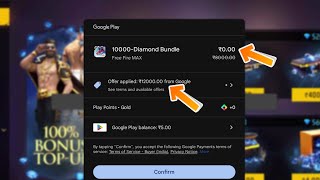 I Got Free 10000 Diamond From Google  Garena Free Fire [upl. by Katherine]