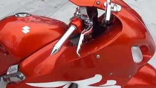 Suzuki Hayabusa with Texas Longhorns Livery and C and S Custom Extended Swingarm Motorcycle VIdeo [upl. by Mariya146]