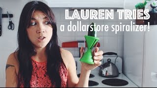 LAUREN TRIES A DOLLARSTORE SPIRALIZER [upl. by Amyas180]