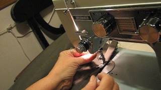 DRESSMAKER 2000 Sewing Machine info Video 6 Hem of Canvas LG Bag [upl. by Okir]