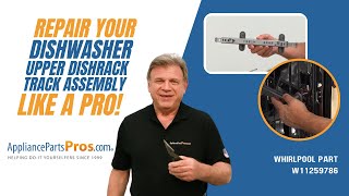 How To Replace WhirlpoolKitchenAidMaytag Dishwasher Dishwasher Track Assembly W11259786 [upl. by Atikam68]