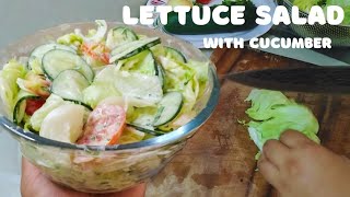 LETTUCE SALAD with CUCUMBER amp TOMATOES  HEALTHY SALAD [upl. by Zigrang]