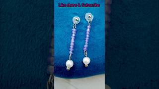 Diy easy beaded 💜💜 trending diy viralart viral art shortsfeed youtubeshorts [upl. by Nehtanhoj]