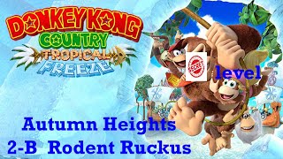 Donkey Kong Country Tropical Freeze Autumn Height 2B Rodent Ruckus [upl. by Esli]