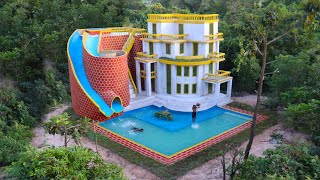 Full VideoBuild Creative Modern Water Slide Park With Swimming Pool amp Villa For Relaxment Place [upl. by Engdahl]