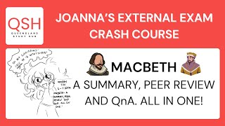 QCE General English Macbeth  Analytical Summary  Peer Review and QnA  Joannas EA Crash Course [upl. by Annaihs]