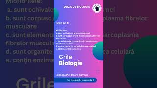 Grile admitere medicină Doza de Biologie dozadebiologie admitere medicina bacalaureat shorts [upl. by Alysia]