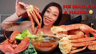 SNOW CRAB amp WHOLE LOBSTER SEAFOOD BOIL  DONT amp WITH CATS STORY [upl. by Morgan]