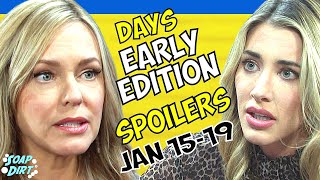 Days of our Lives Early Weekly Spoilers Jan 1519 Sloan Flips amp Nicole Helps dool daysofourlives [upl. by Donavon]