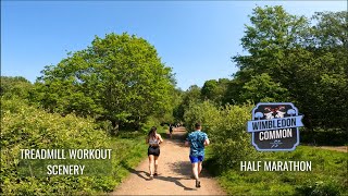 Sub 2 Hour Half Marathon Treadmill Workout Scenery  WIMBLEDON HALF MARATHON Virtual Run Walk [upl. by Stryker459]