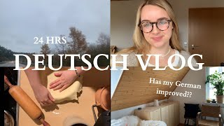 German VLOG  speaking only German for 24 hours w subtitles [upl. by Palecek120]