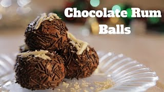 Rum Balls Recipe  No Bake Chocolate Rum Balls  Valentines Special Chocolate Recipe [upl. by Elvia]