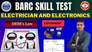 BARC skills Test Electrician  Ohms Law experiment in hindi  Ohms Law experiment Just Viral [upl. by Anaid531]