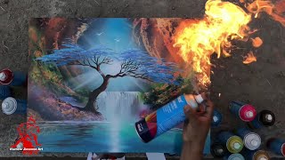 Waterfall spray painting [upl. by Col176]