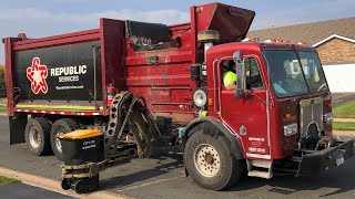 5 Year Special ExTrojes Republic Pete Autoreach Garbage Truck [upl. by Yssis236]