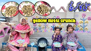 Roast the yellow clay in a pan and make it crunch crunchy multani matti [upl. by Nart146]