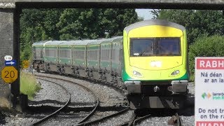 Irish Rail Mark 4 Intercity Train  201 Class Loco  Portarlington Laois [upl. by Naynek]