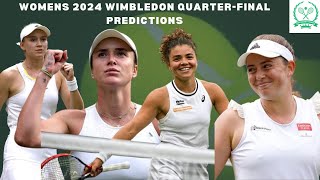 Womens Tennis  2024 Wimbledon QuarterFinals PREVIEW amp PREDICTION  Ft Rybakina Sun amp more 🎾🏆 [upl. by Cobbie]