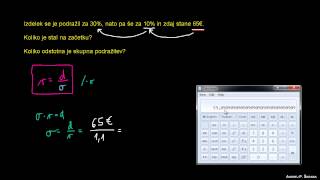 Procentni račun  naloga 1 [upl. by Hadeehsar]