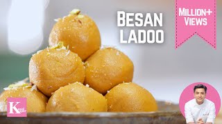 Besan Ladoo recipe  Chickpea Laddu  बेसन के लड्डू  Diwali Special  Chef Kunal Kapur [upl. by Leahcimnhoj]