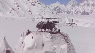 IAF Cheetah Helicopter landing in Siachen Glacier [upl. by Naz]