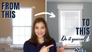 HOW TO INSTALL WINDOW CASING  DIY Window Trim Installation [upl. by Kriss]