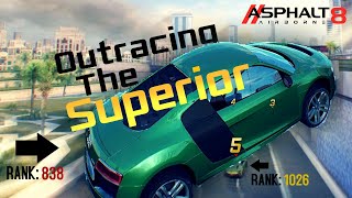 Asphalt 8  Outracing The Superior [upl. by Yrogiarc]