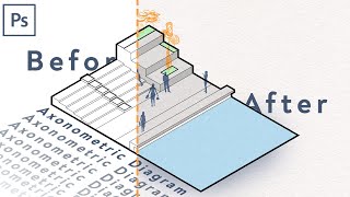 Photoshop Axonometric Diagram Free Tree Brushes architecture photoshop [upl. by Chubb421]